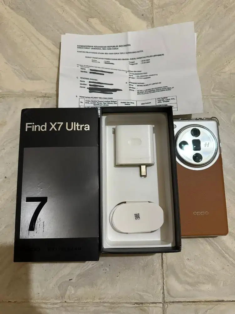 Oppo Find X7 Ultra 16/512 BEACUKAI(RESMI),Lengkap original