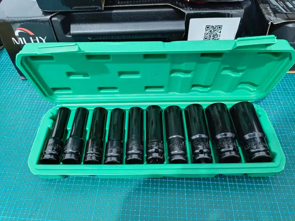 Mata shock impact kunci socket set 10pcs