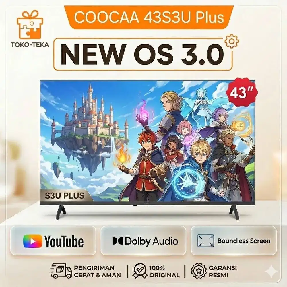 COOCAA 43S3U Plus Digital Smart TV Coocaa 43S3U Plus Smart TV Digital
