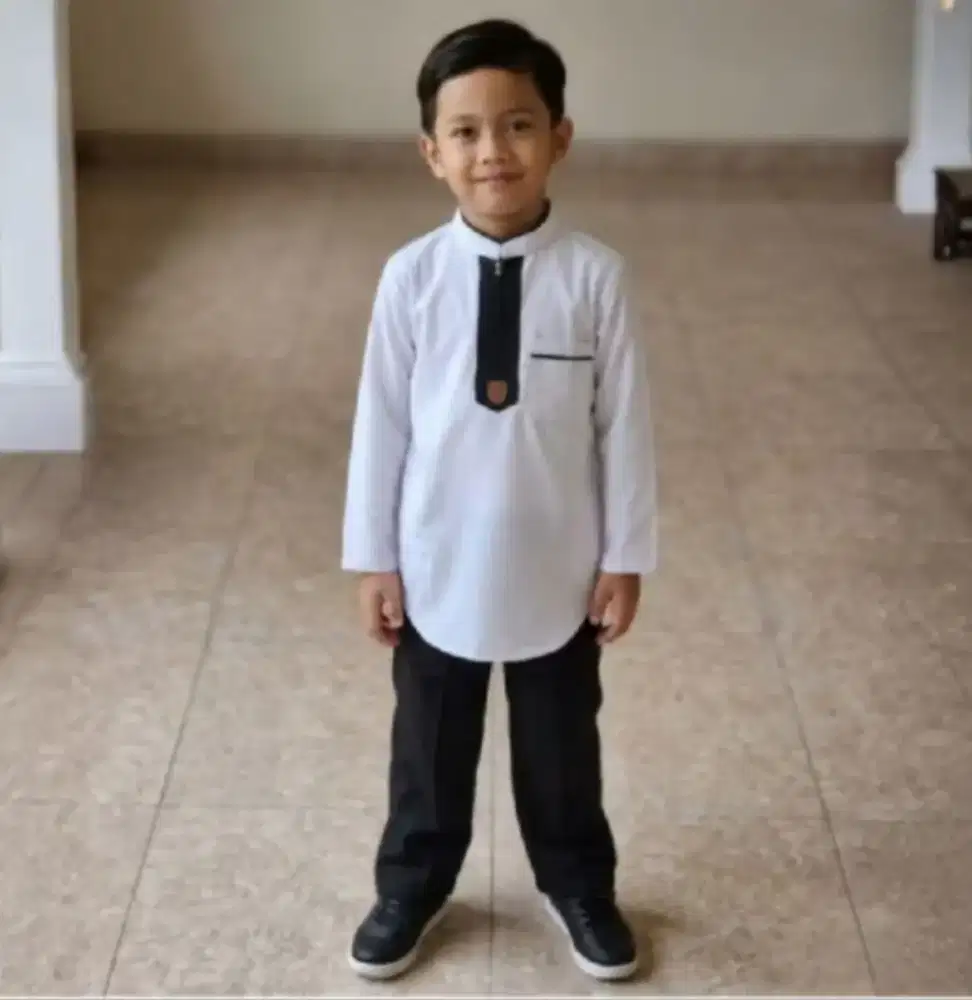 Setelan Koko Anak Laki-laki Modern Bahan Adem Usia 4-12 Tahun