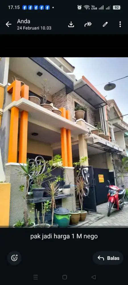 Jual rumah baning harga