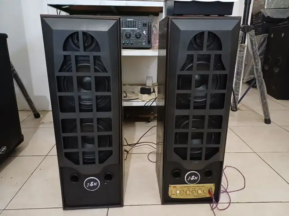 Jual speaker aktif pasif + mixer 4 chanel