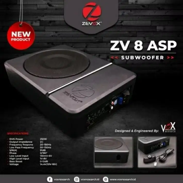 Basstube zevox ZV 8 ASP bass kolong Vox Subwoofer