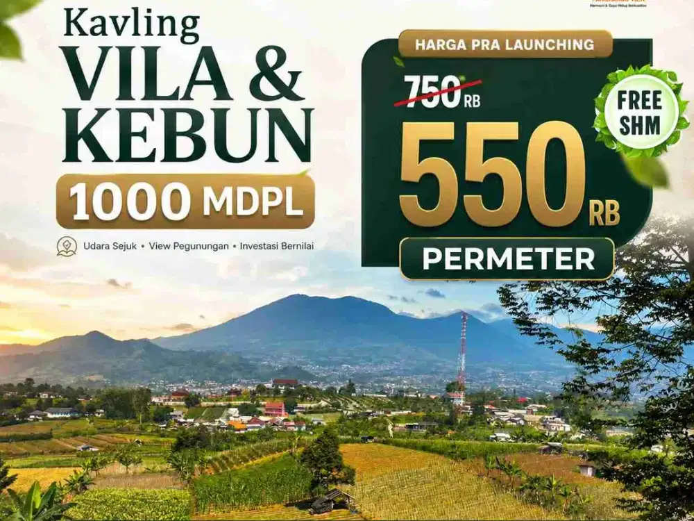Jual Tanah Murah SHM View Mewah di Cipanas Puncak