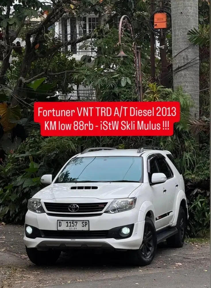 KM low 88rb - Fortuner TRD VNT matic diesel 2013 istw murah irit bbm