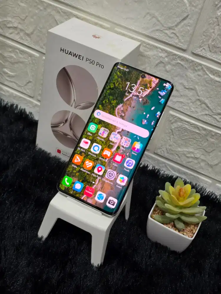 Huawei P50 Pro 256Gb Gold Mulus Resmi Indo