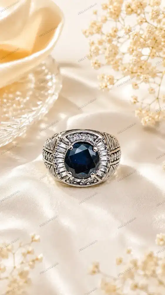 Black Diamond Moissanite Ring Premium Handmadet