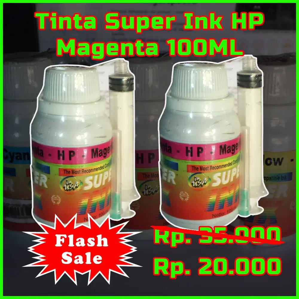 Flash Sale - Refill Tinta Super Ink HP Magenta 100ML