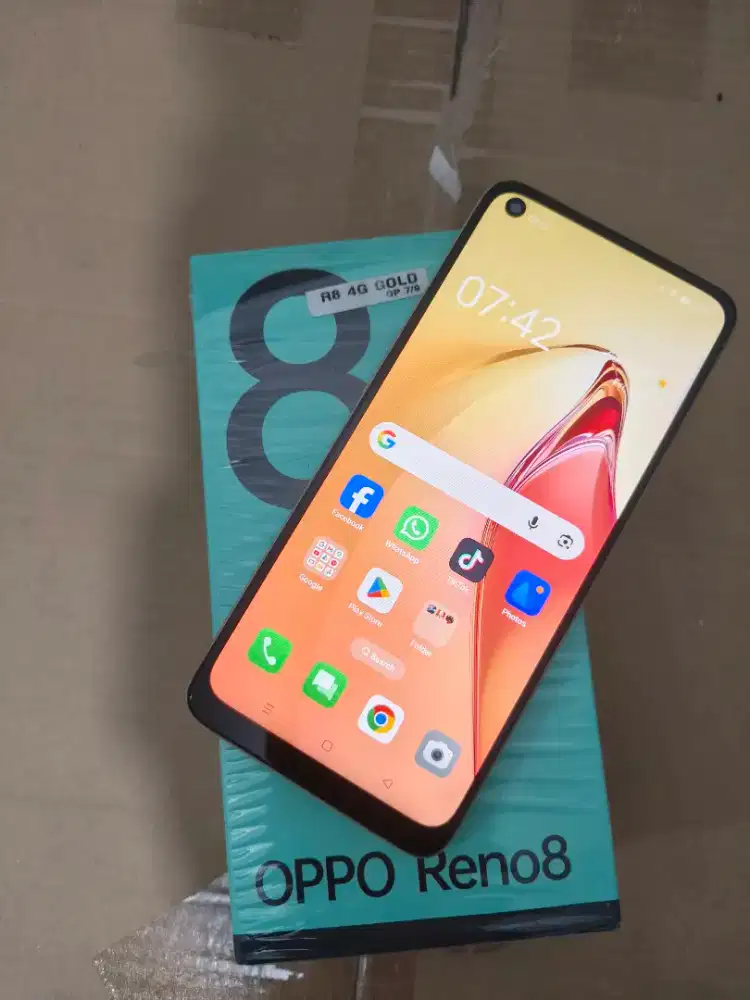 Oppo reno 8 gold 8/256gb ex resmi