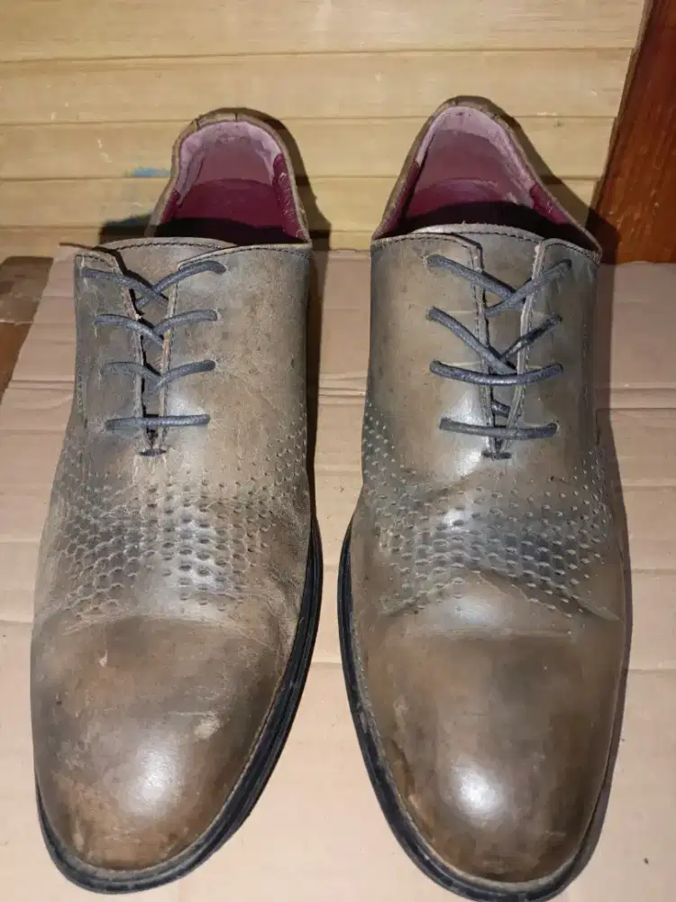Sepatu keren kulit branded Obermain Original size 41
