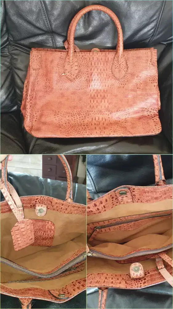 Tas kulit asli uk. 41x25 cm