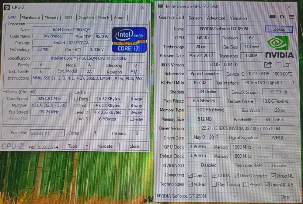 macbook pro 15 inch i7 vga nvidia (16/512)
