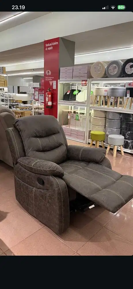 Sofa Recliner 1 Seater Brown