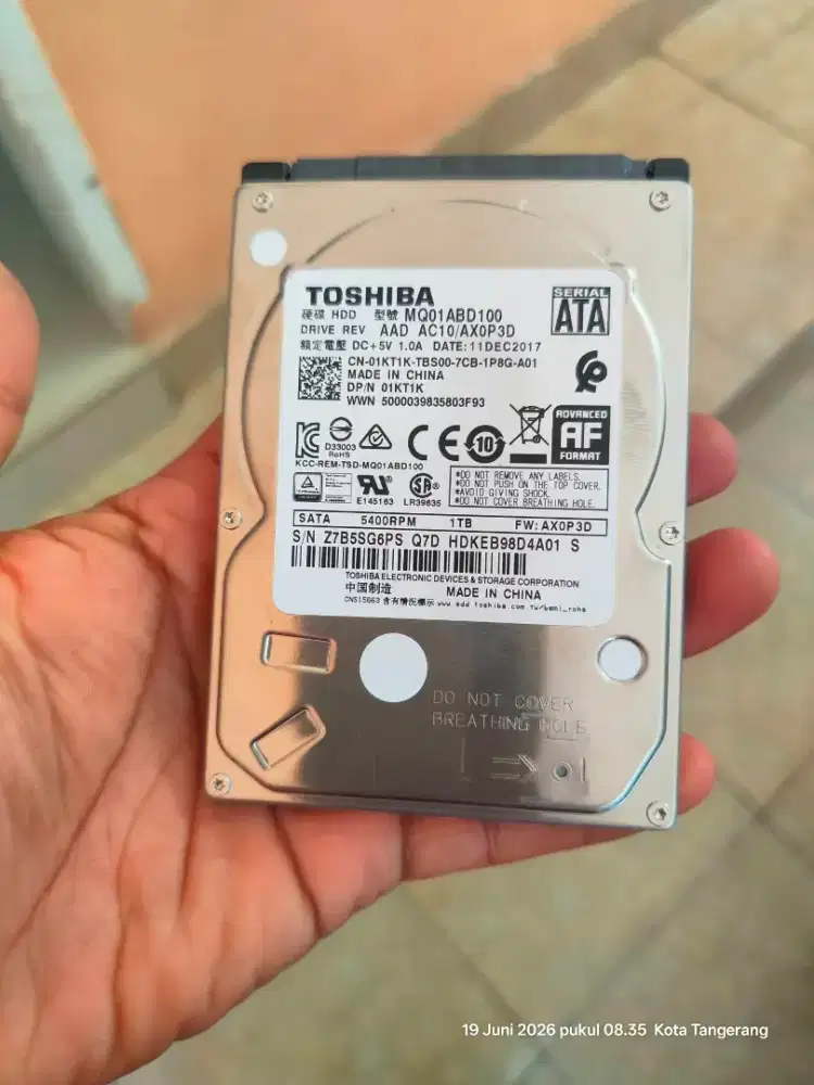 HDD tosiba 1 tb