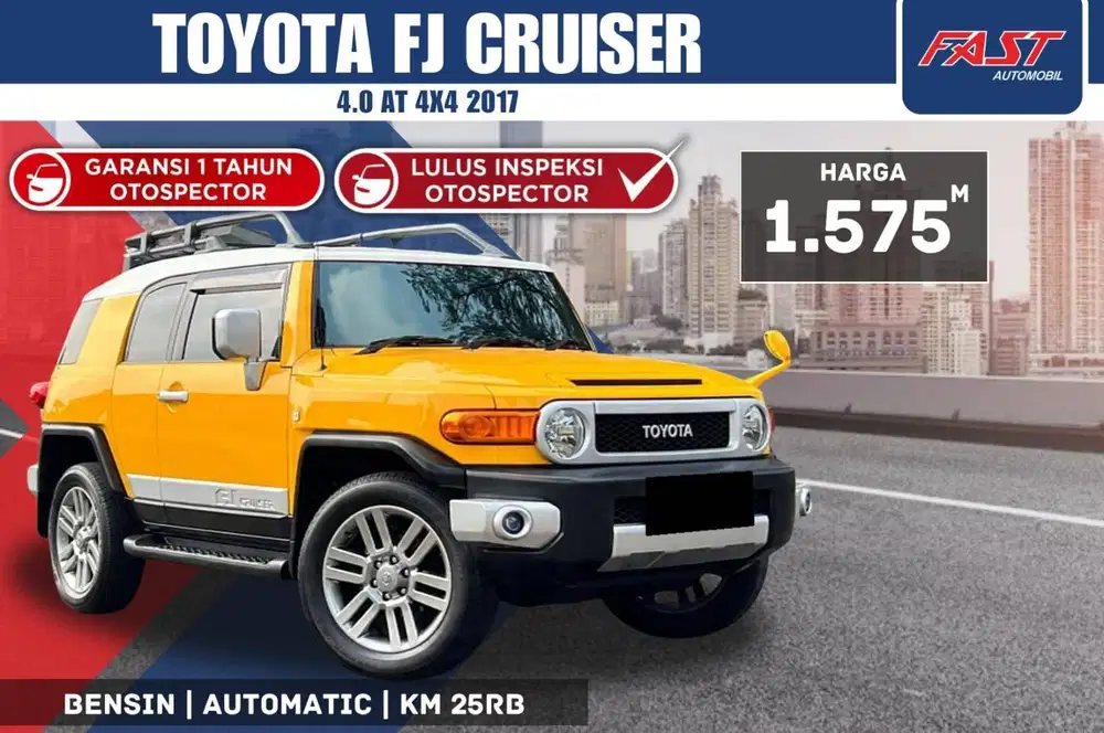 LOW KM.25RB & ANTIK TOYOTA FJ CRUISER 2017 TIPE TERLENGKAP 4x4
