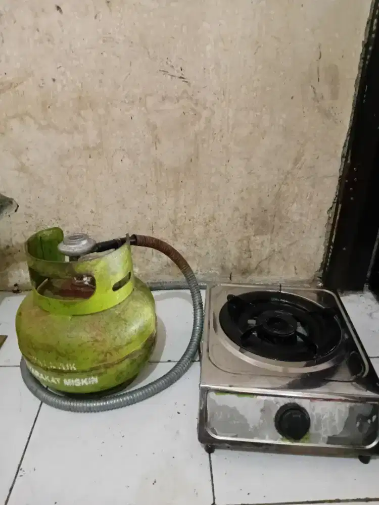 Kompor gas sepaket komplit merk sanex 1 tungku