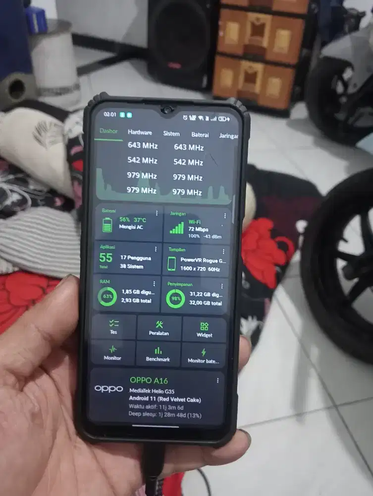 Oppo a16 ram 3/32 Kel.fullset