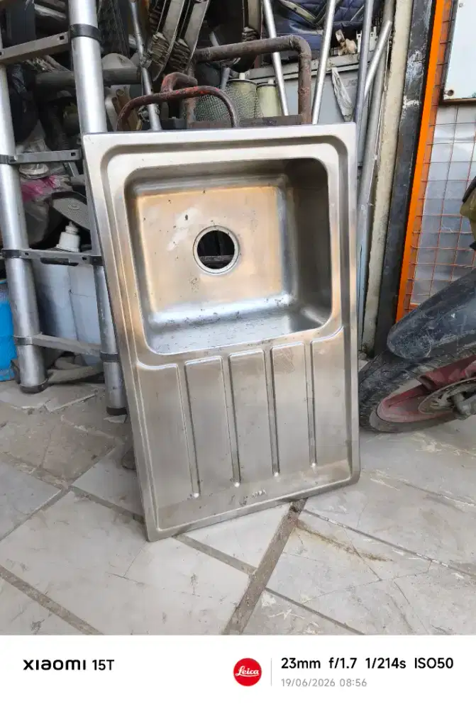WESTAFEL SINK STAINLESS 80X50X22 MERK VOLK BEKAS SEKEN REKONDISI