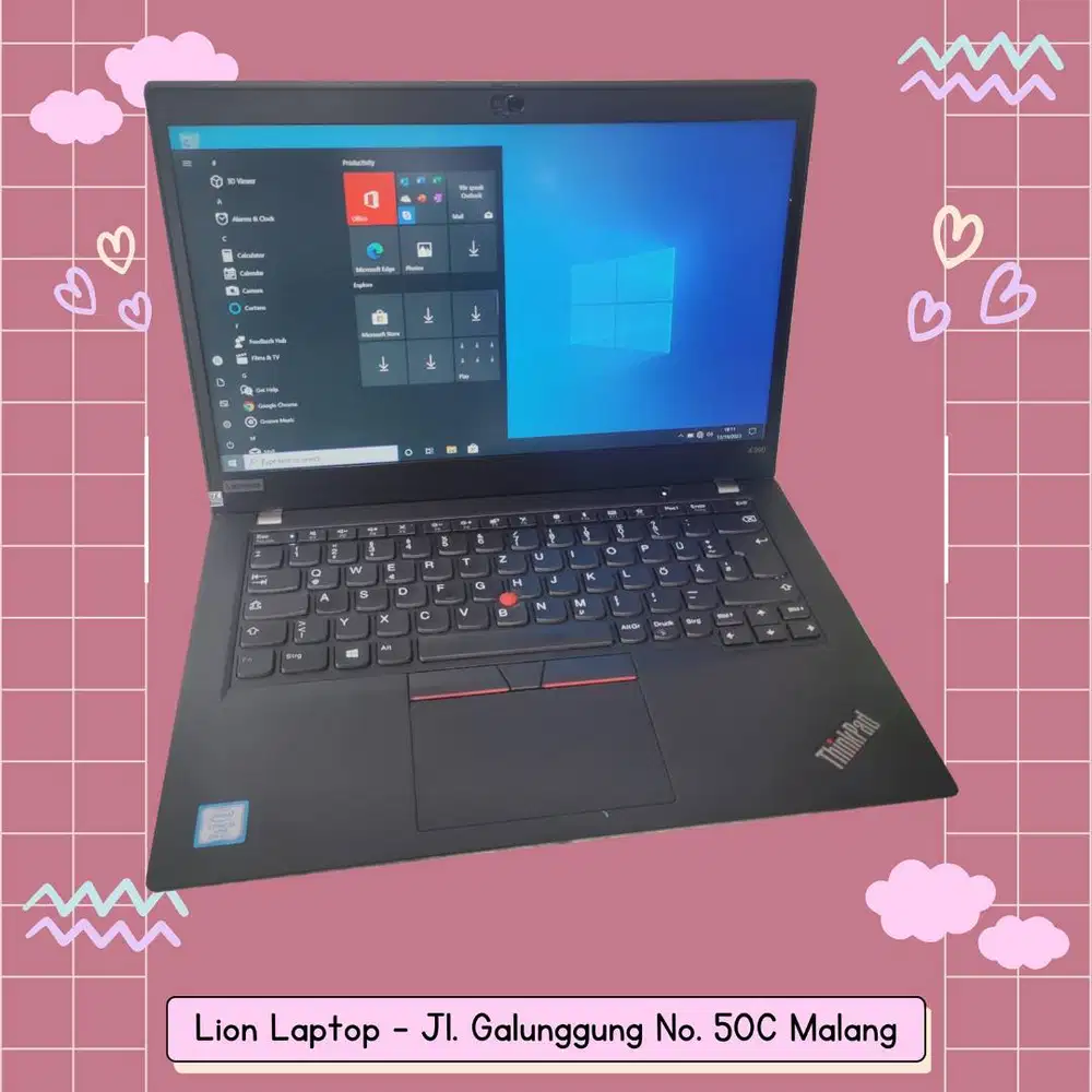 RAM 16GB SSD 256GB Core i5 Gen 8 Slim Lenovo Thinkpad X390 [19|06]