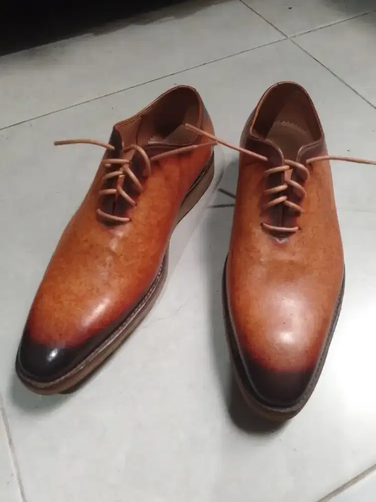 sepatu kulit pria asli patina size 41 bandung