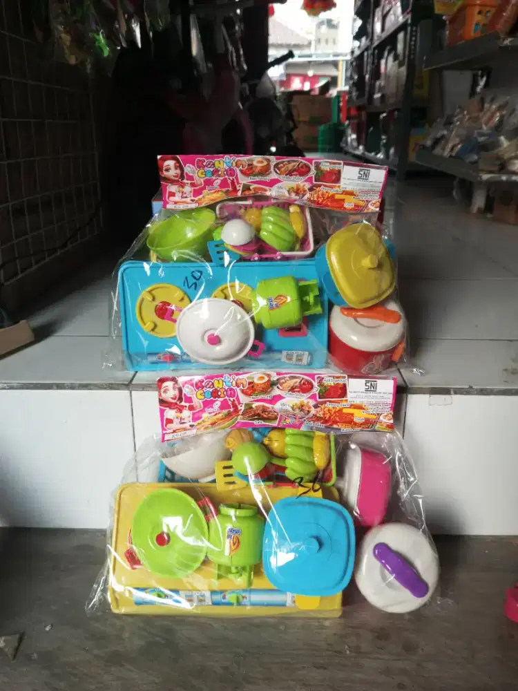 Mainan anak masak masak kantin set
