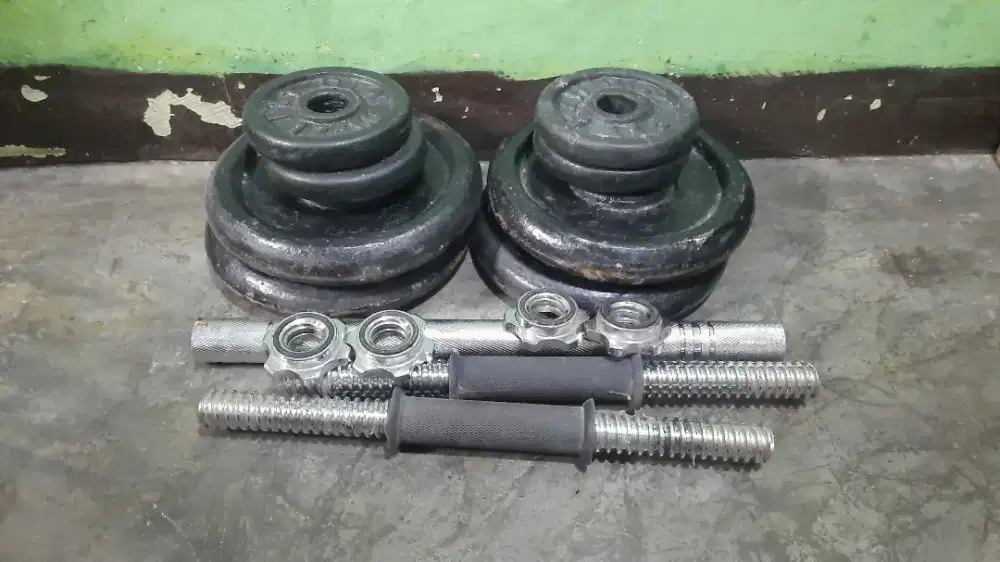 Dumbell/barbell berat total 30kg