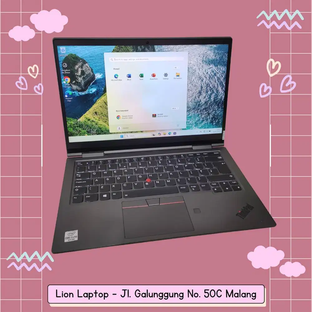 RAM 16GB Core i5 Gen 10 Slim Lenovo Thinkpad X1 Yoga 5th gen [19|06]