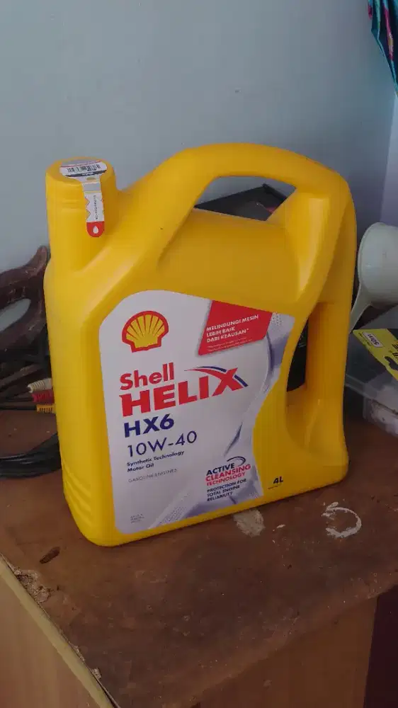 Oli mesin shell helix HX6 10W-40 baru 4liter