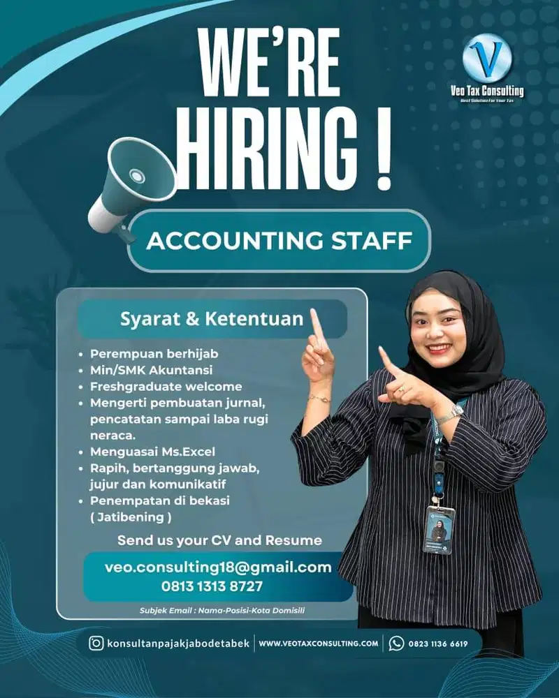 LOWONGAN KERJA ACCOUNTING STAFF