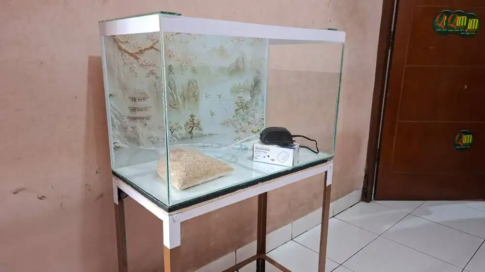 Aquraium rak besi dan aerator pasir