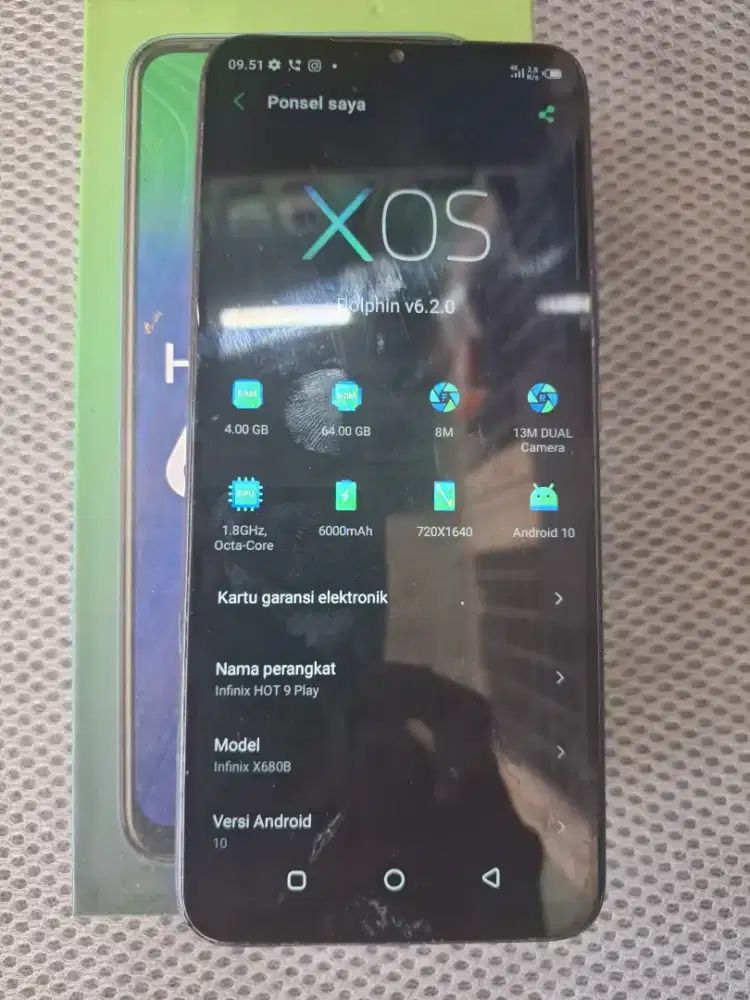 Infinix hot 9 play ram 4 / 64gb normal