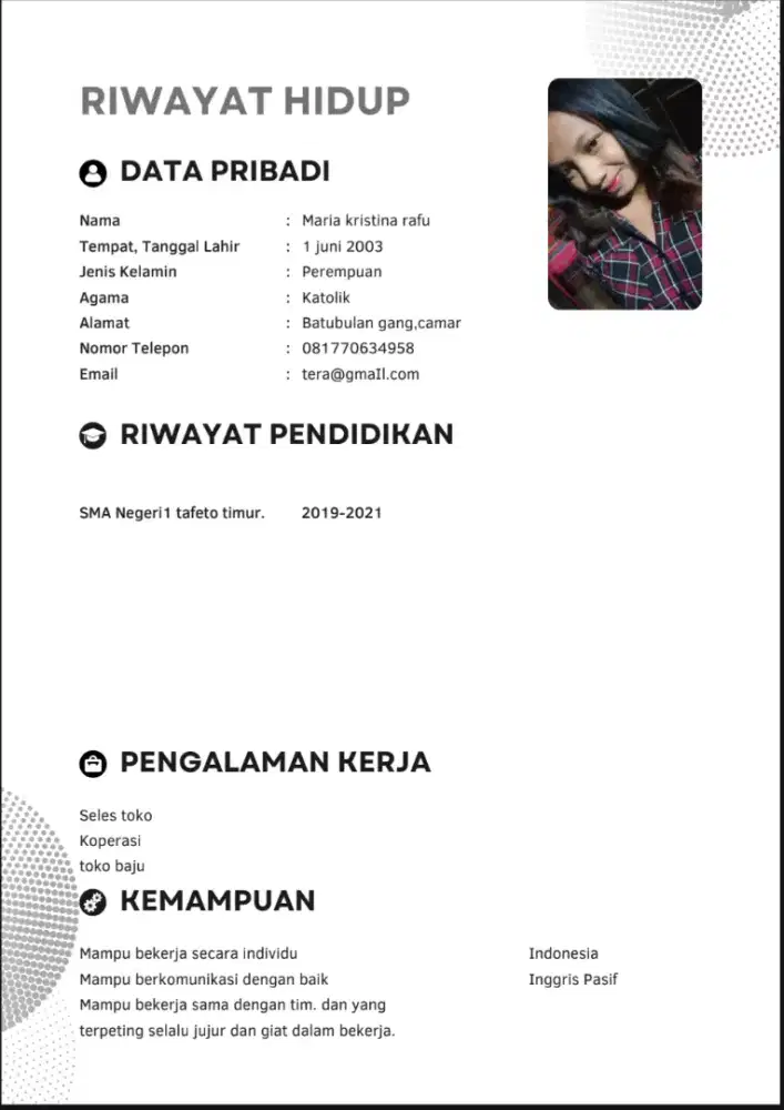 Cari kerja apa saja.