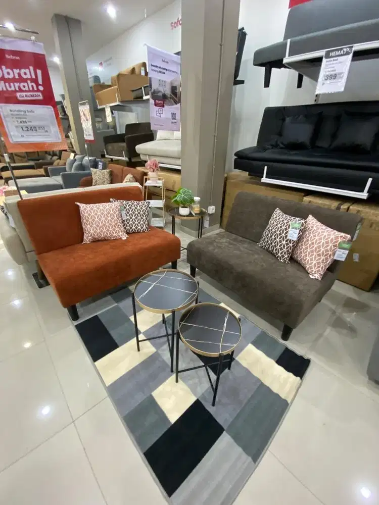 Sofa 2 Dudukan minimalist, beli satu set lebih murah