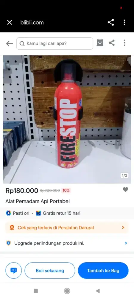 Alat pemadam api kecil variasi mobil motor