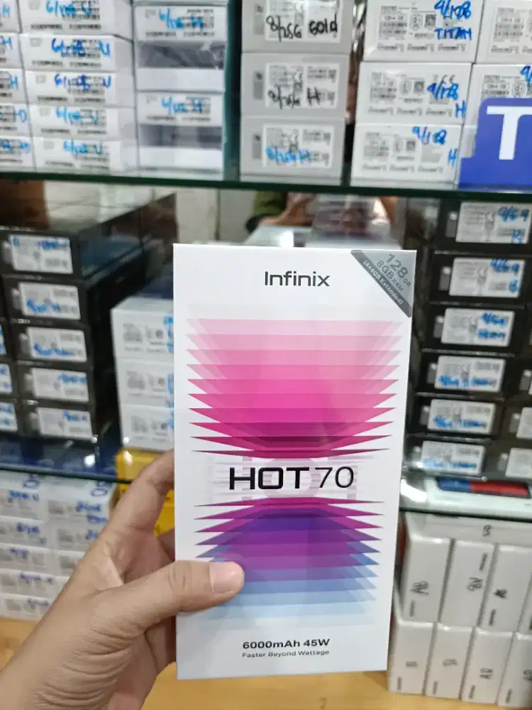 Infinix hot 70 4/128 garansi resmi baru dan segel