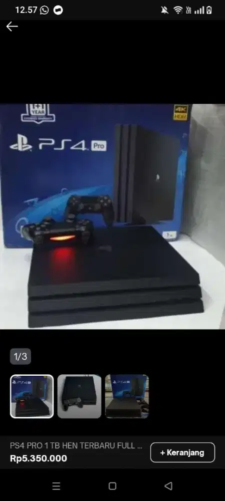 Jual PS4 pro seri 72 memory 1tb hein