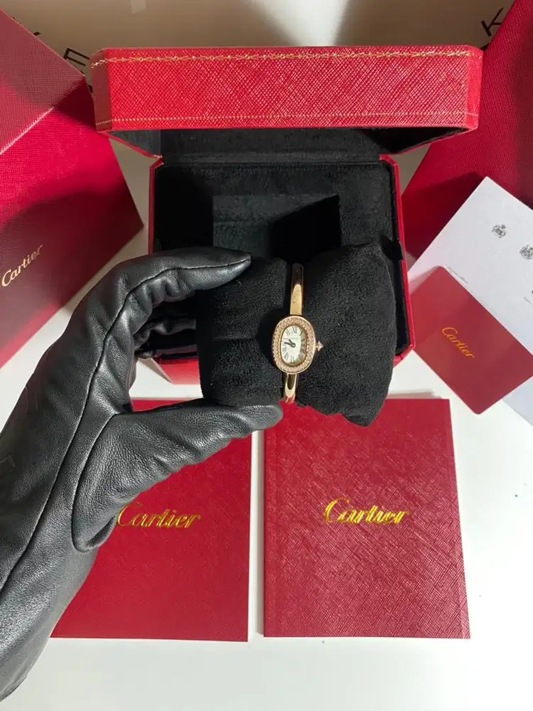 Preloved Baignoire Watch Small Rose Gold Diamonds WJBA0041 authentic