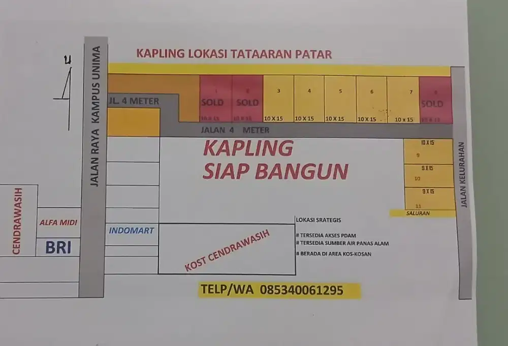 Kapleng perumahan terbatas strategis perumahan