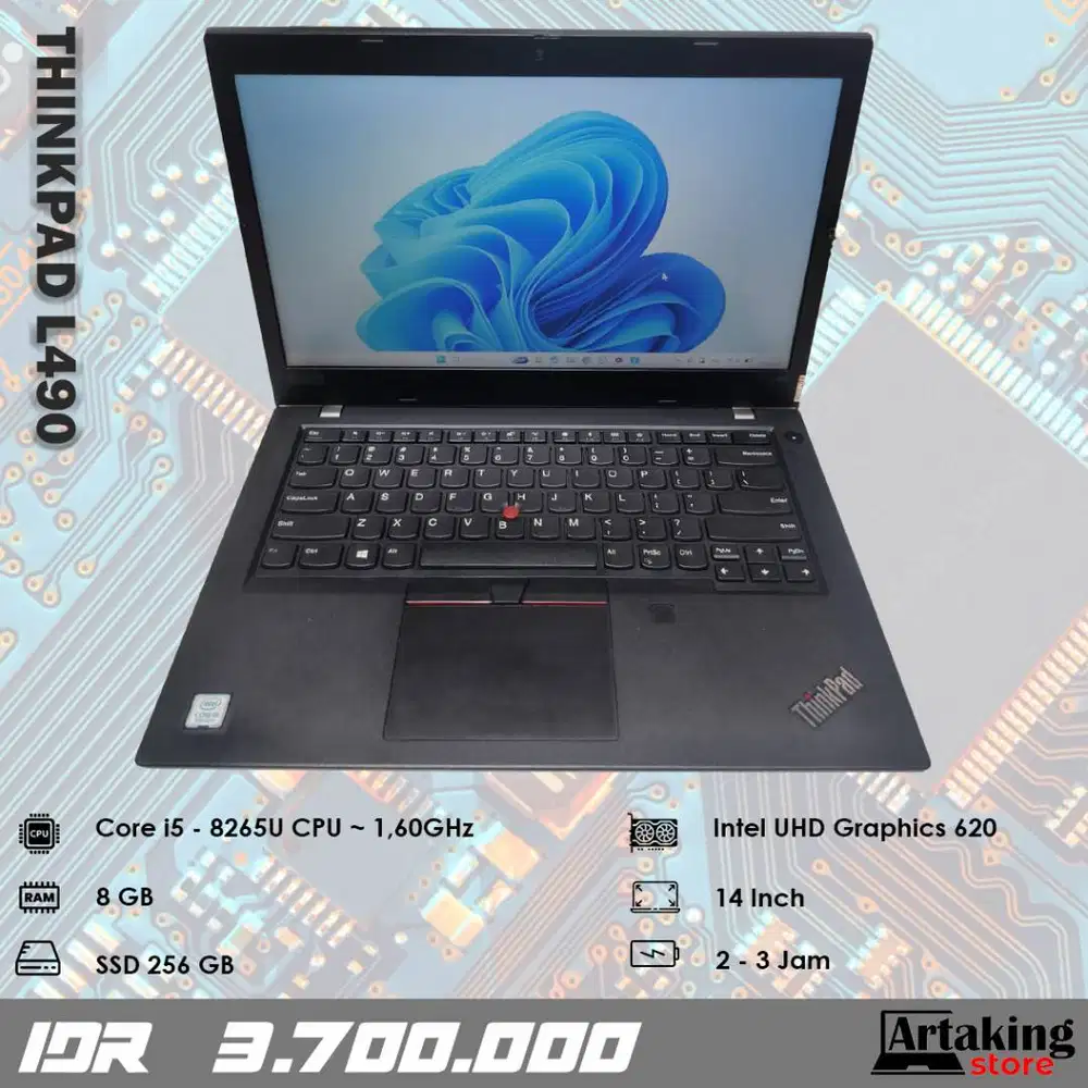 Lenovo Thinkpad L490 - Core i5 - Gen 8 th - Ram 8 GB - SSD 256 GB