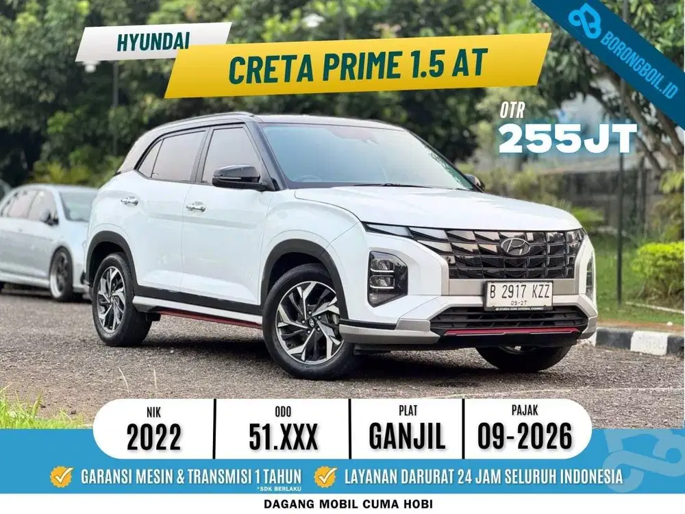 HYUNDAI CRETA PRIME TWO TONE AT 2022 PUTIH SUPER LOW KM FULLSET