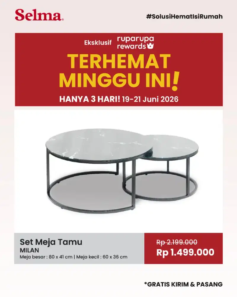 Set Meja Tamu Milan by selma