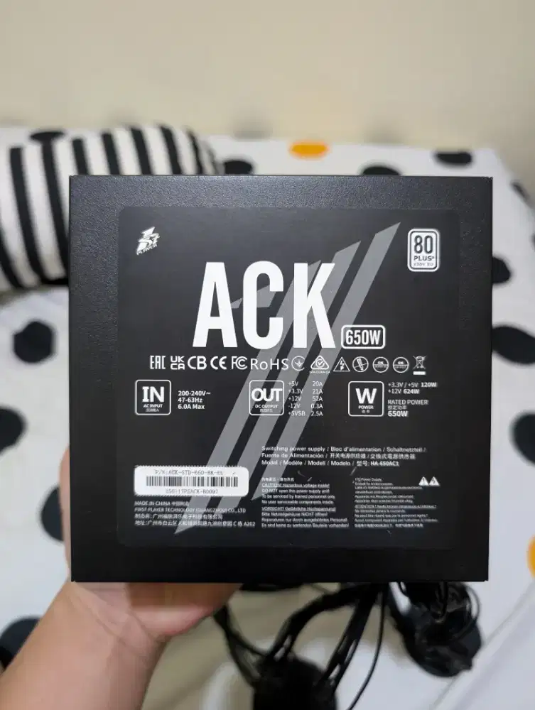 PSU 1STPLAYER ACK 650W 80+ WHITE