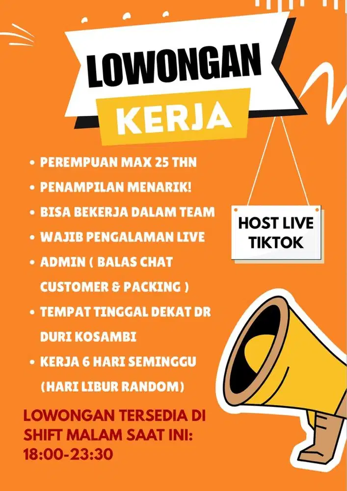 HOST LIVE TIKTOK FULLTIME (BACA DESKRIPSI!)