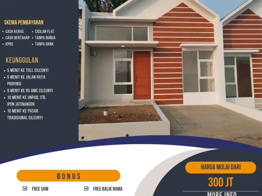 Jual Rumah di Bandung Cileunyi dekat komplek Kampus Unpad ITB dan Tol