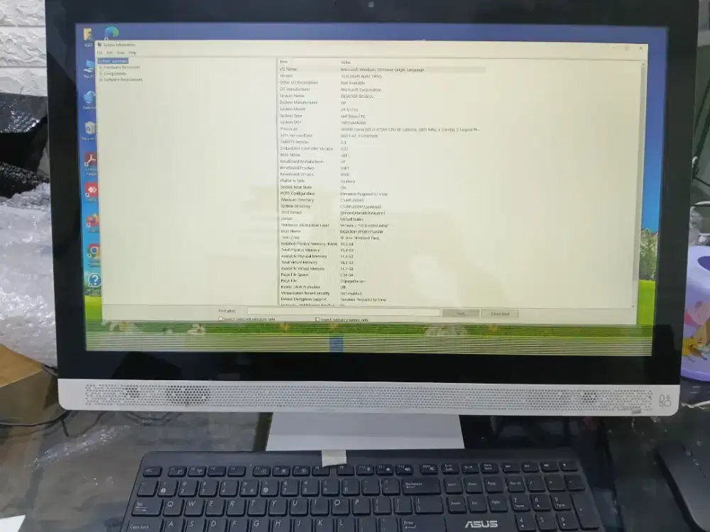 Jual pc aio Hp pavilion 24 inch touchscreen