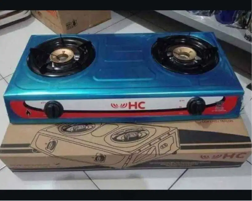 Kompor Gas 2 Tungku Stainless HC Rp132,000  Stok 142  Add to wishlist