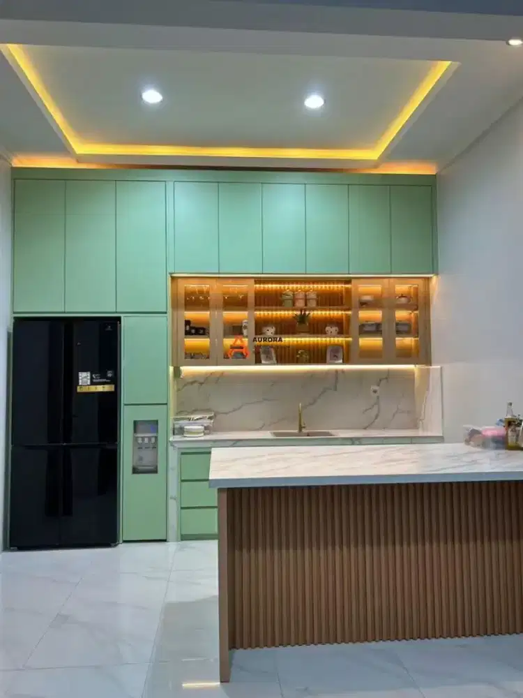 interior kitchen set.sudut dapur yang segar