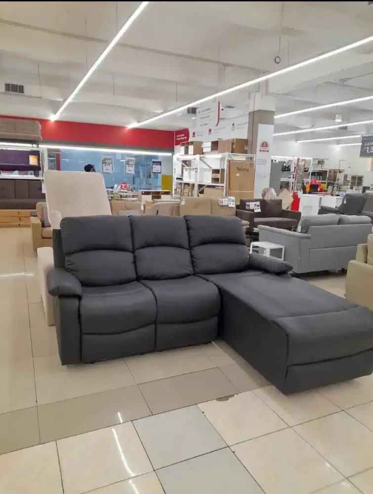TERLARIS SOFA L LIVERTOON BLACK MURAH MINIMALIS CUMAN 7 JUTAAN