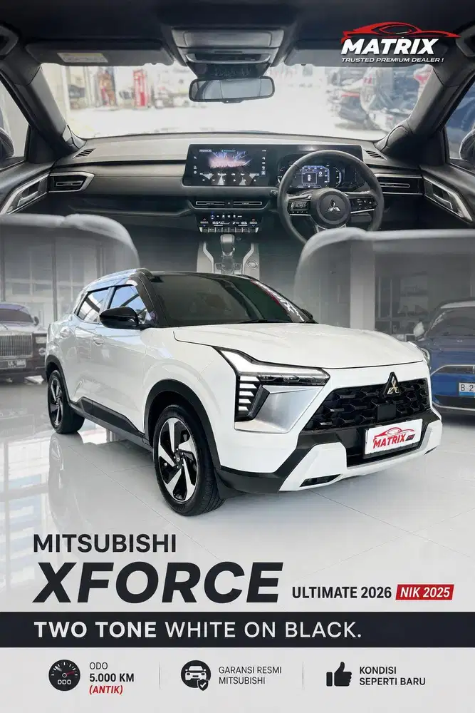 Mitsubishi XFace Ultimate 2026 Nik25 White on black Siap pakai
