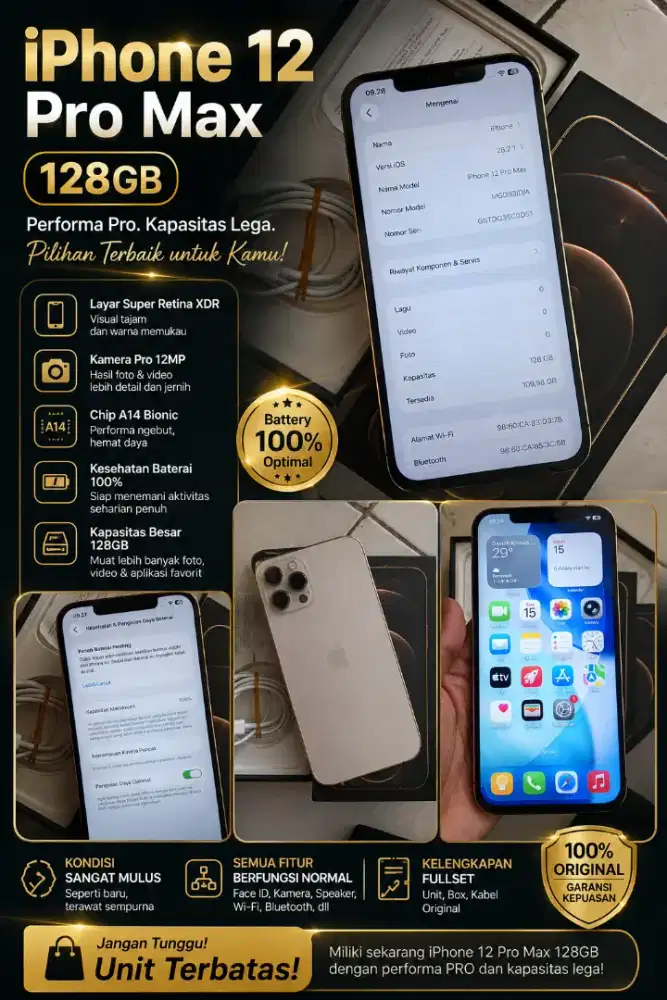 Jual Iphone 12 Promax 128Gb Rp.